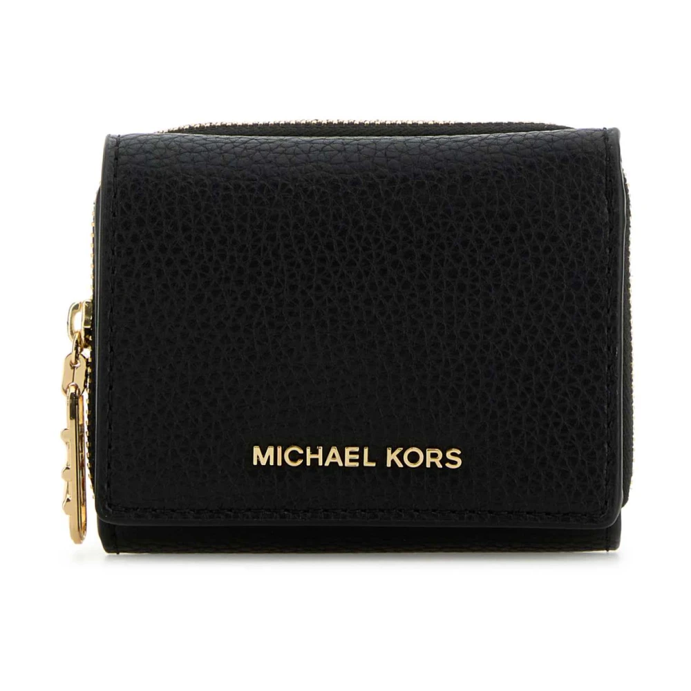 Michael Kors Stijlvolle zwarte leren Empire portemonnee Black Dames