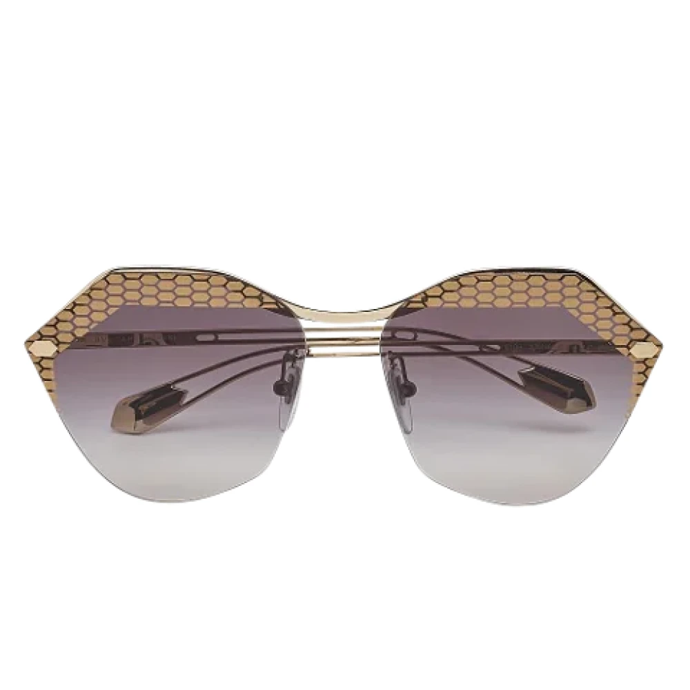 Bvlgari Vintage Pre-owned Metal sunglasses Yellow Dames