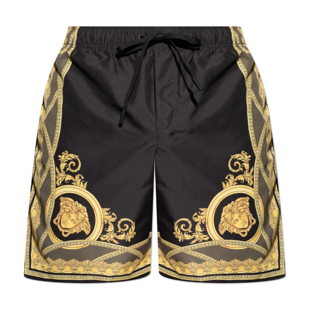 Versace Zwarte Zee Zwemkleding Aw24 Black Heren