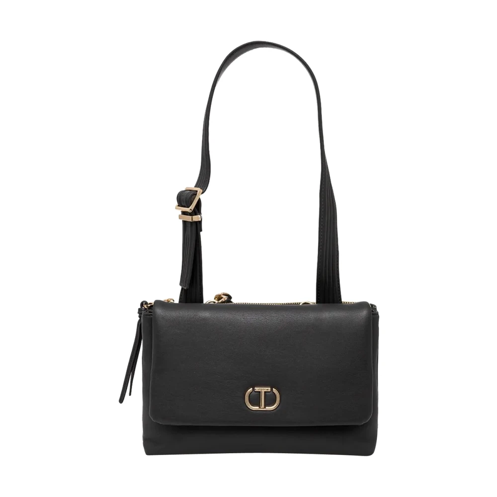 Twinset Multifunctionele Synthetisch Leren Handtas Black Dames