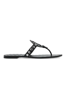 Svarta Studded Miller Platta Sandaler