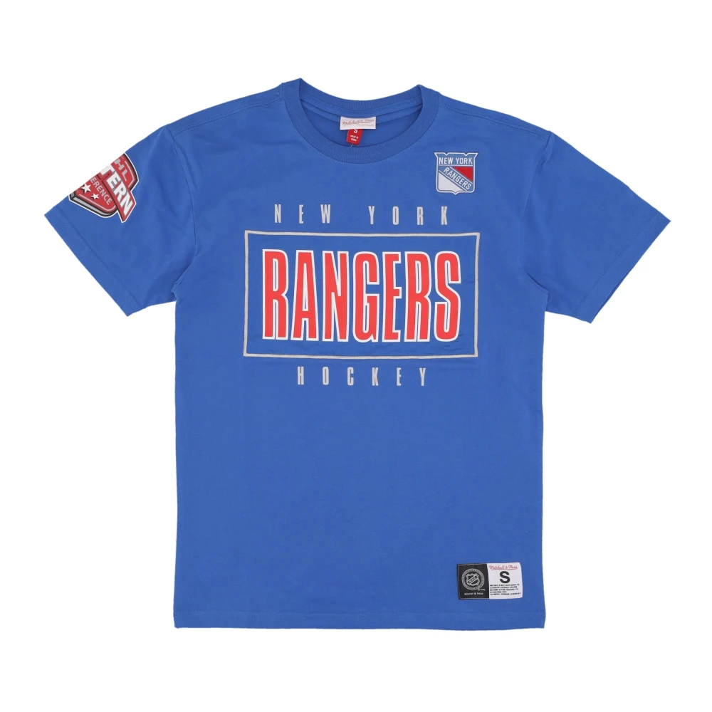 Mitchell & Ness New York Rangers Logo Tee Blue, Herr