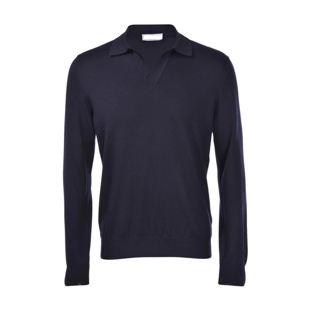 Paolo Fiorillo Capri Athleisure Merinowol Trui Blue Heren