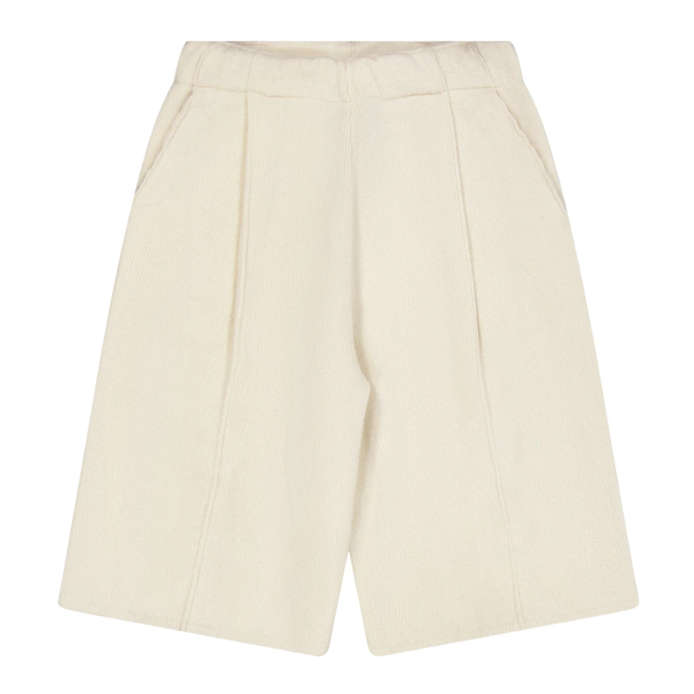 Laneus Merino Cashmere Bermuda Shorts Beige Dames