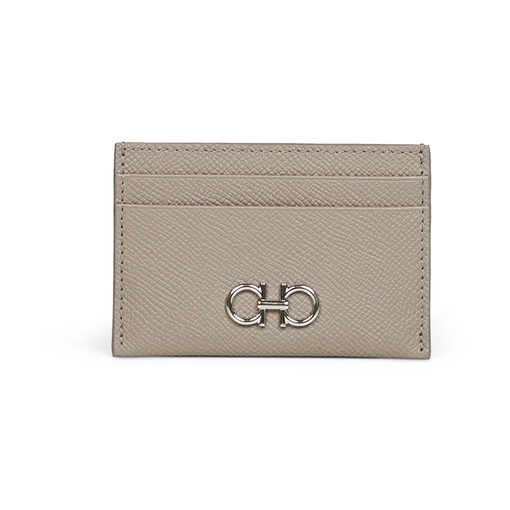 Ferragamo Women's Gray Gancini Card Holder - Wallets & Cardholders - One Size - Accessories