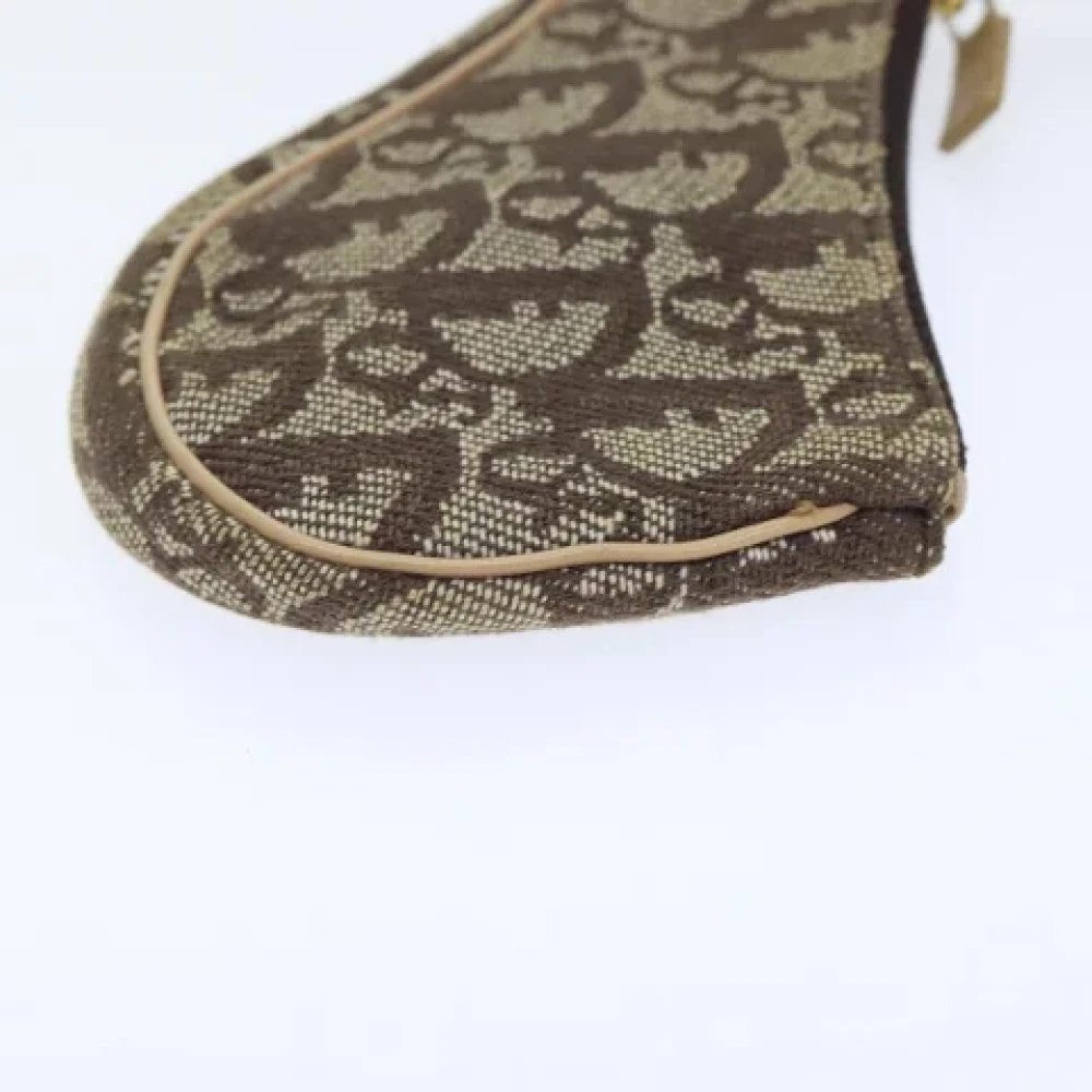 Dior Vintage Pre-owned Canvas clutches Brown Dames