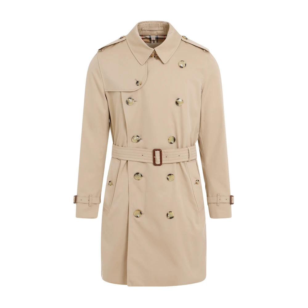 Burberry Men's Beige Heritage Kensington Trench Coat - Trench Coats - L - Coats