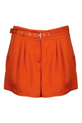 Belted Pleated Shorts