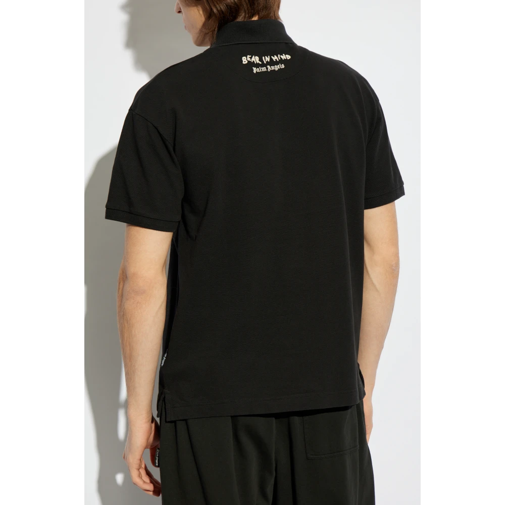 Palm Angels Polo met logo Black Heren