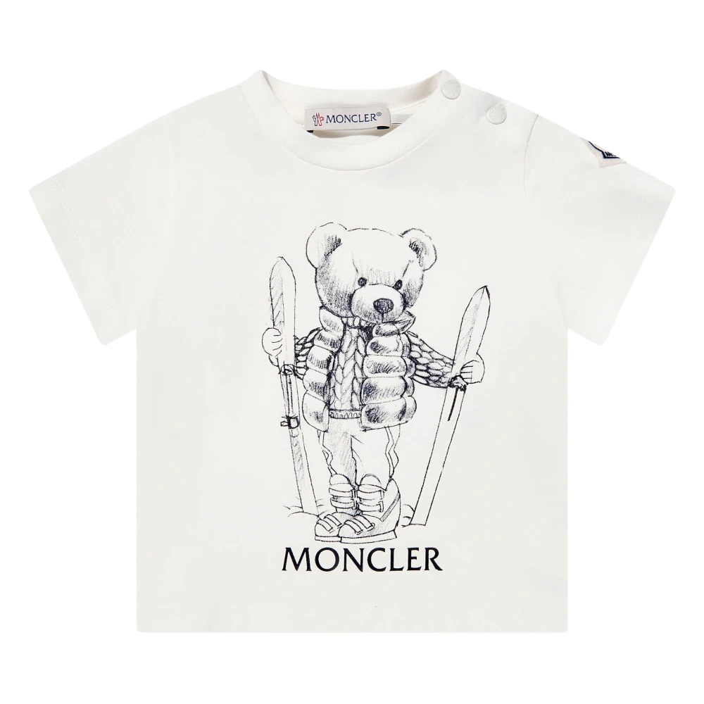 Moncler Men's Beige Ski Bear T-Shirt