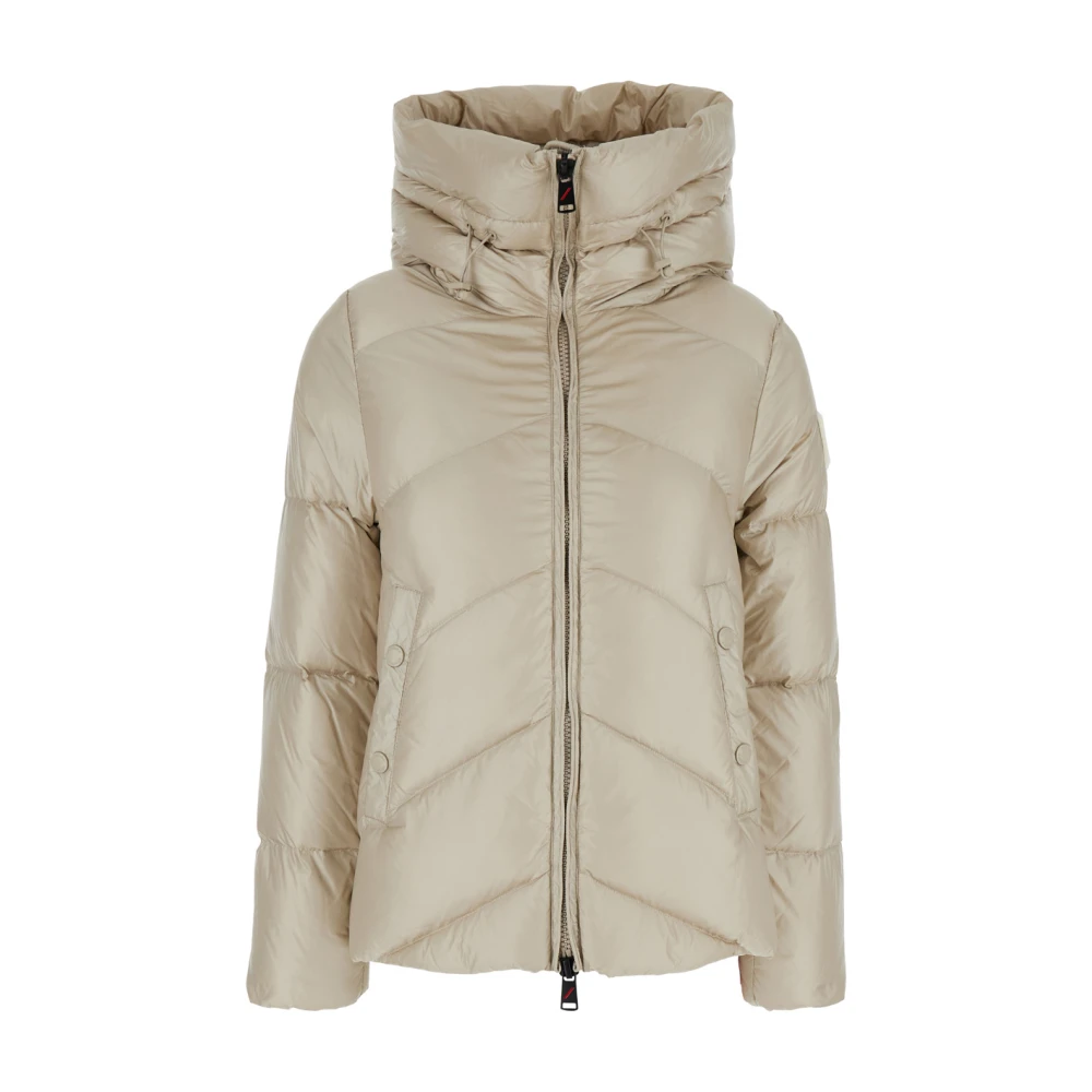 Afterlabel Beige Jas met Capuchon en Rits Beige Dames