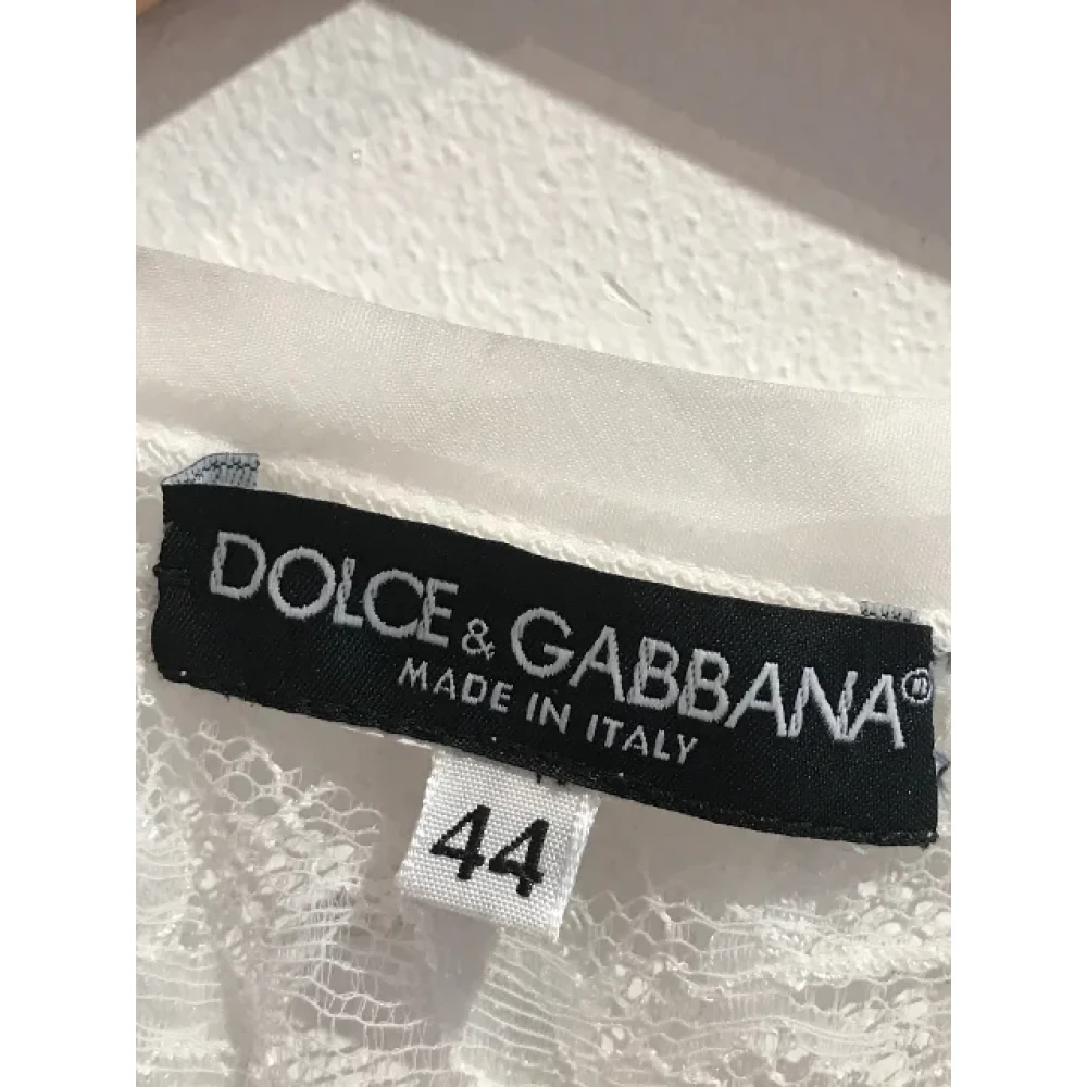 Dolce & Gabbana Pre-owned Lace tops White Dames
