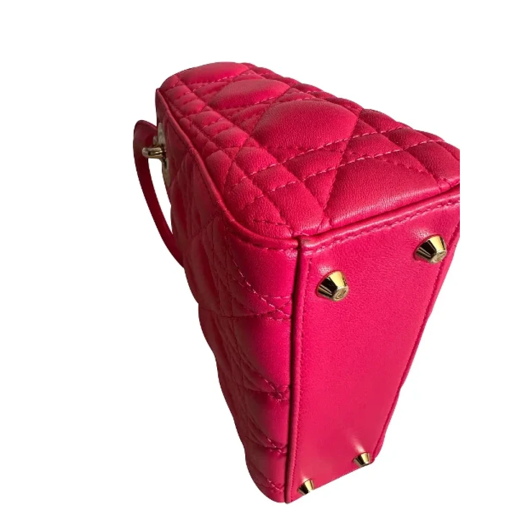 Dior Vintage Pre-owned Leather handbags Pink Dames
