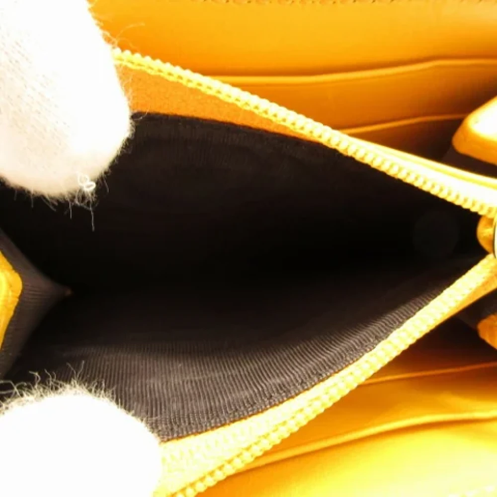Gucci Vintage Pre-owned Leather wallets Yellow Dames