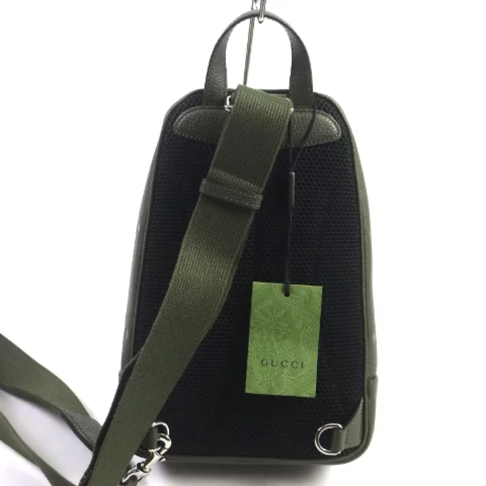 Gucci Vintage Pre-owned Leather gucci-bags Green Dames