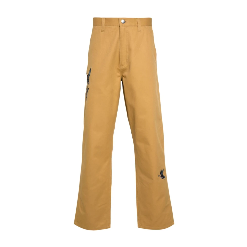 Carhartt WIP Grafisch Geborduurde Werkbroek Brown Heren