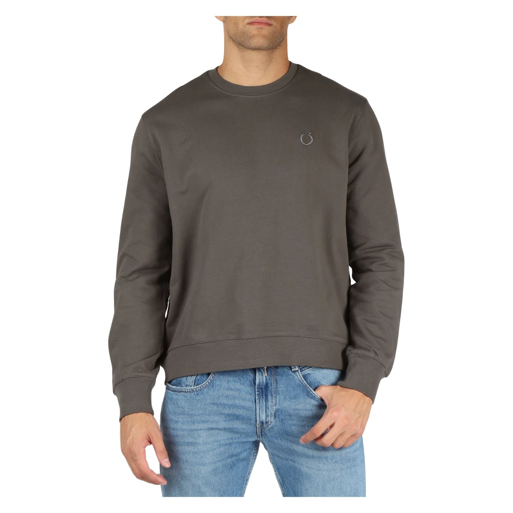 Trussardi Sweatshirt met geborduurd logo Gray Heren