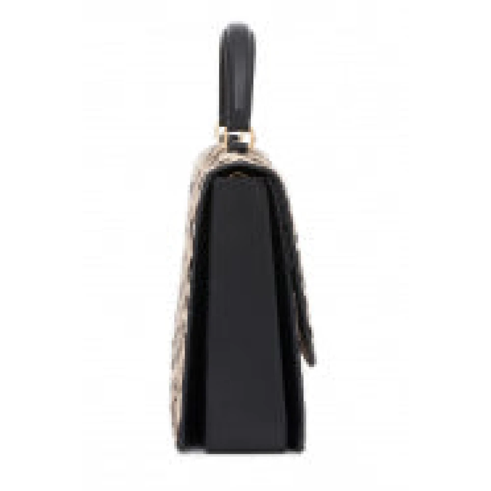 Roberto Cavalli Handtas in aktetasstijl met koeienhuidprint Beige Dames