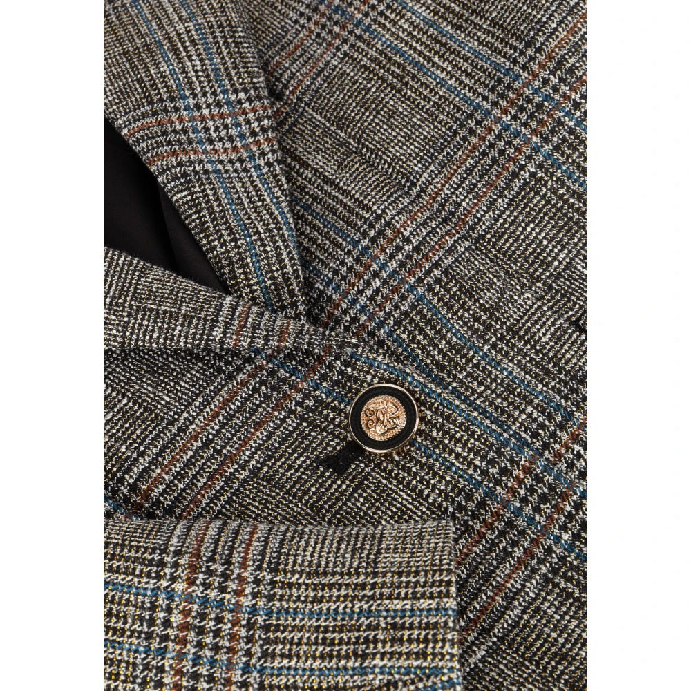 Aaiko Chique Tweed Blazer met Glitterdraad Gray Dames