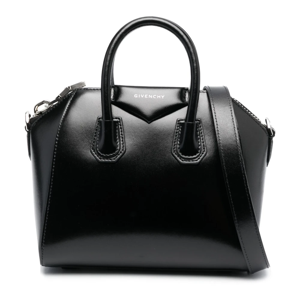 Givenchy Svart Läder Väska med Dragkedja Black, Dam