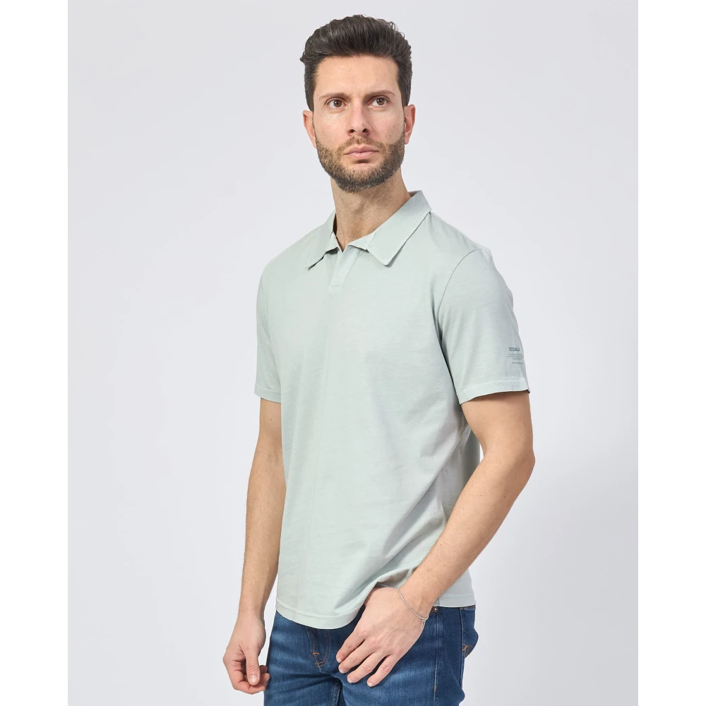 Ecoalf Blauwe Organische Katoenen Poloshirt Blue Heren