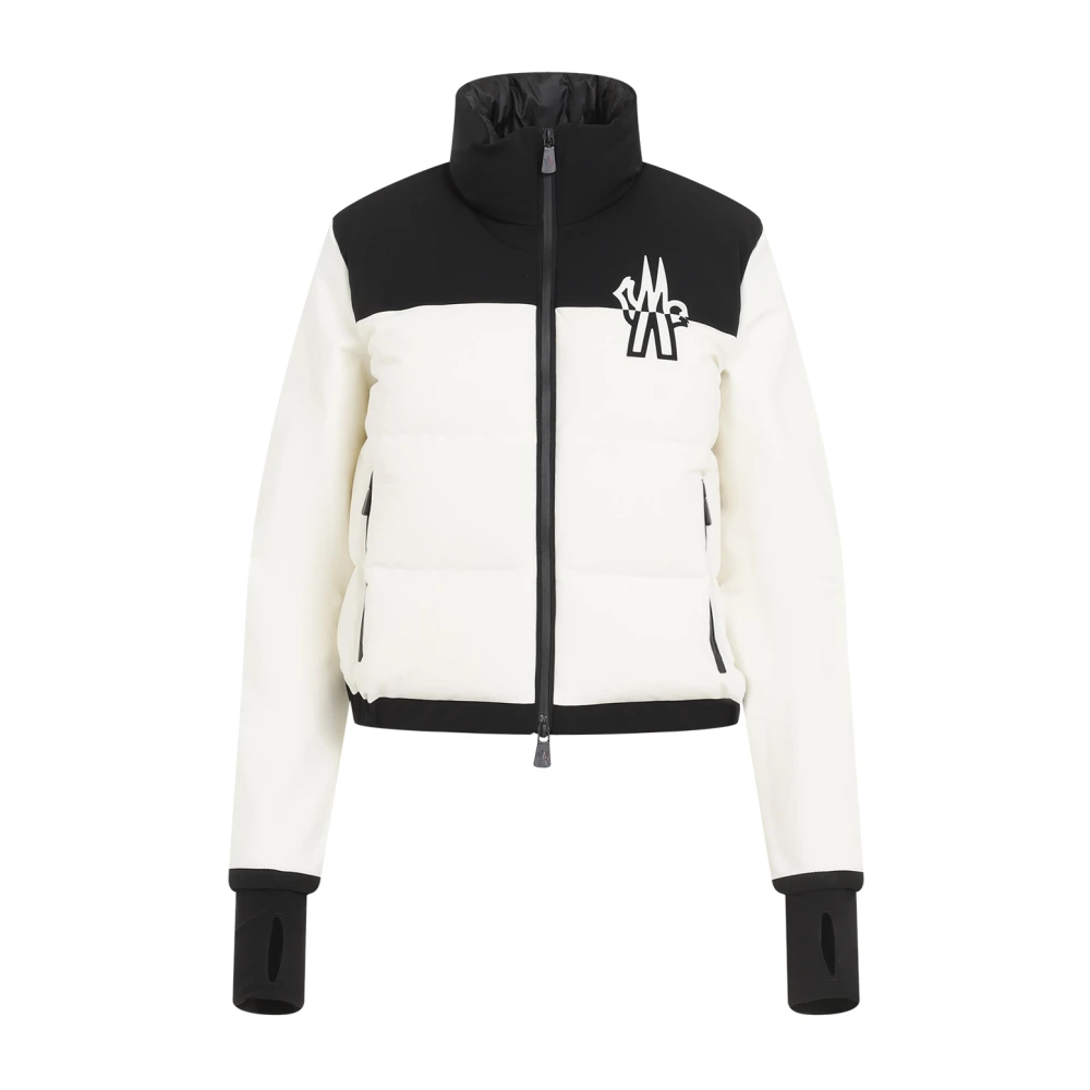 Moncler Naturlig Zip Up Cardigan White, Dam