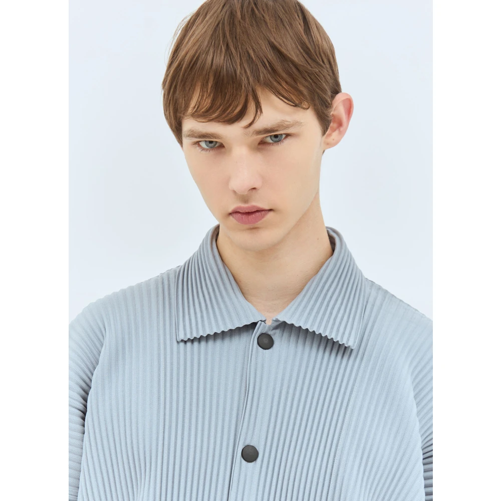 Issey Miyake Geplooide Jack met Koordzoom Gray Heren