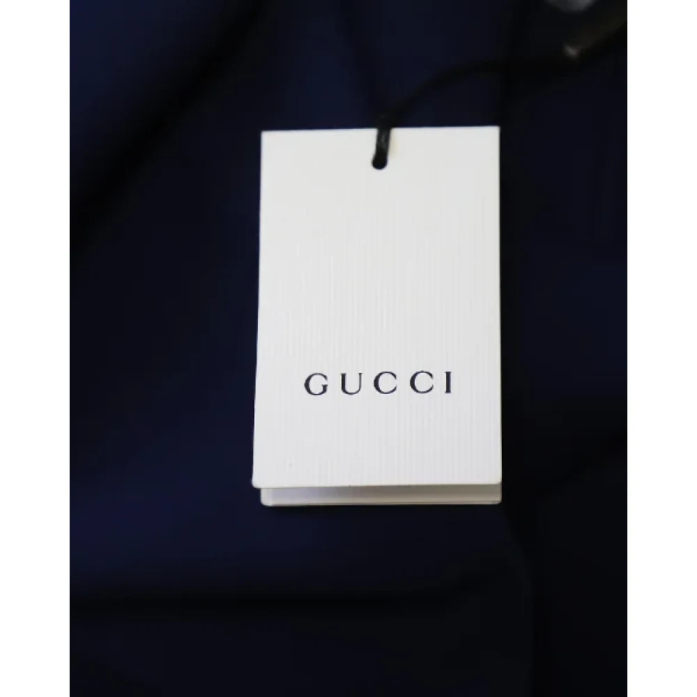 Gucci Vintage Pre-owned Wool bottoms Blue Dames