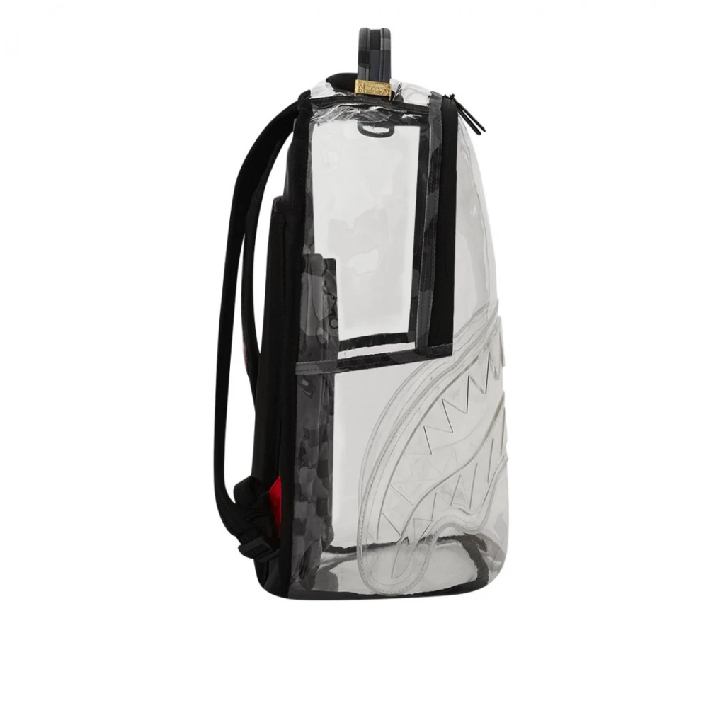 Sprayground Clear Grey Check Rugzak Black Unisex