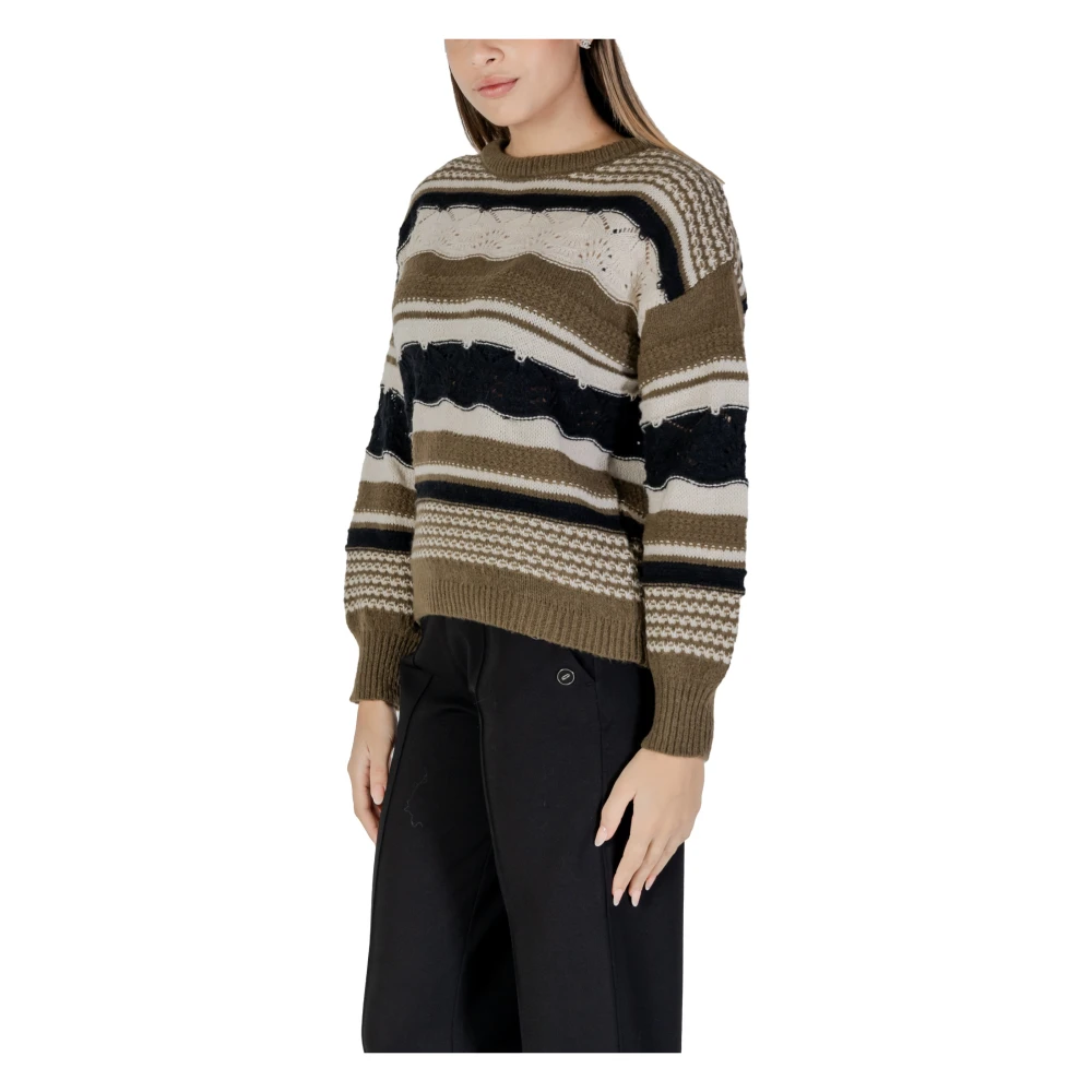 Ichi Herfst Winter Dames Gebreide Kleding Collectie Green Dames