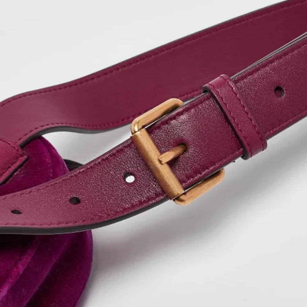 Gucci Vintage Pre-owned Velvet gucci-bags Purple Dames
