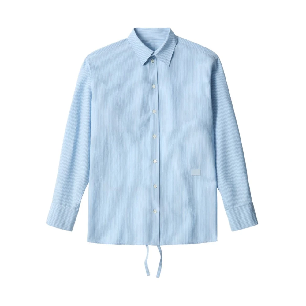 Mm6 Maison Margiela , Shirts, Female, Blue, 2XS, Tie-Back Shirt