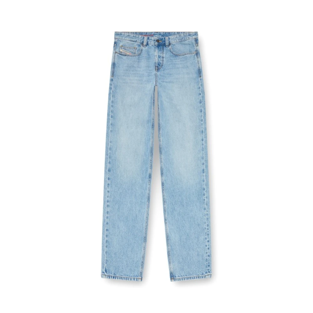 Diesel Wijde Spijkerbroek met Lage Taille Blue Heren