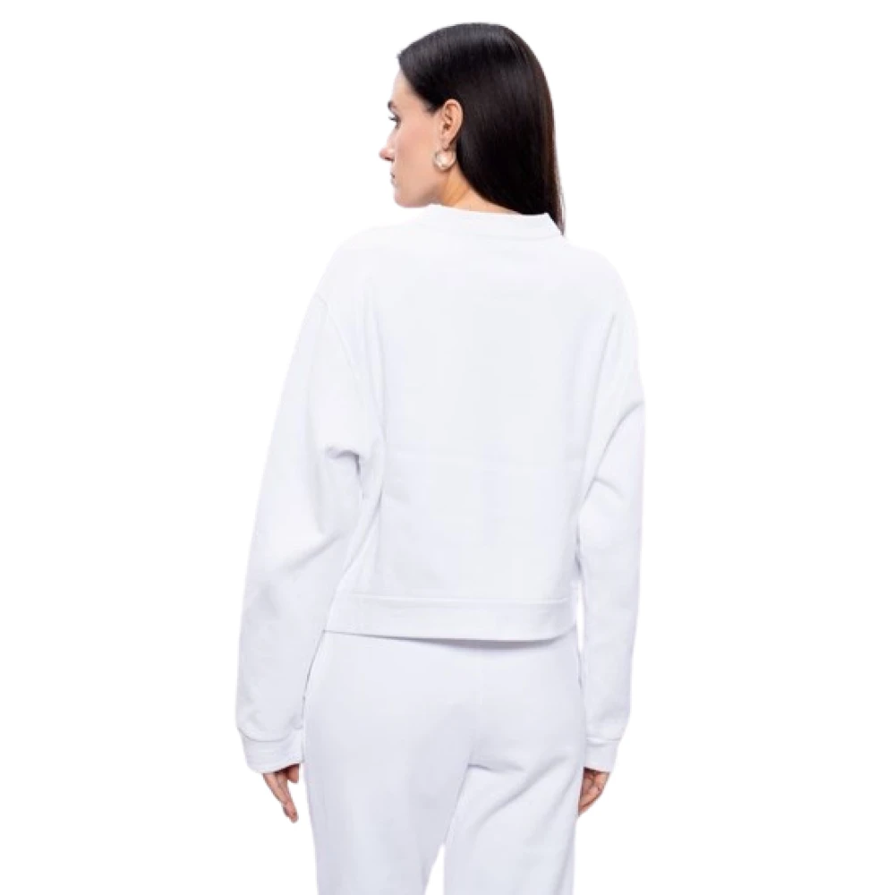 Dolce & Gabbana Logo-borduurwerk Crew Neck Sweatshirt White Dames