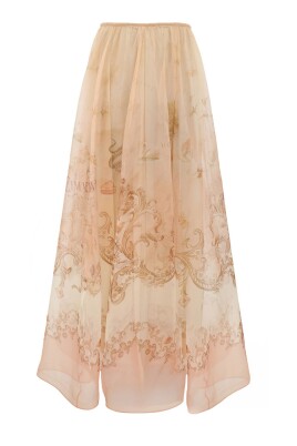 jupe-maxi-en-organza-rose
