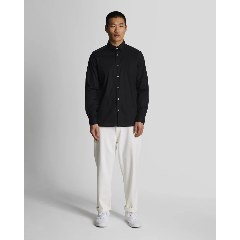 Lyle & Scott Slim Fit Poplin Overhemd Black Heren