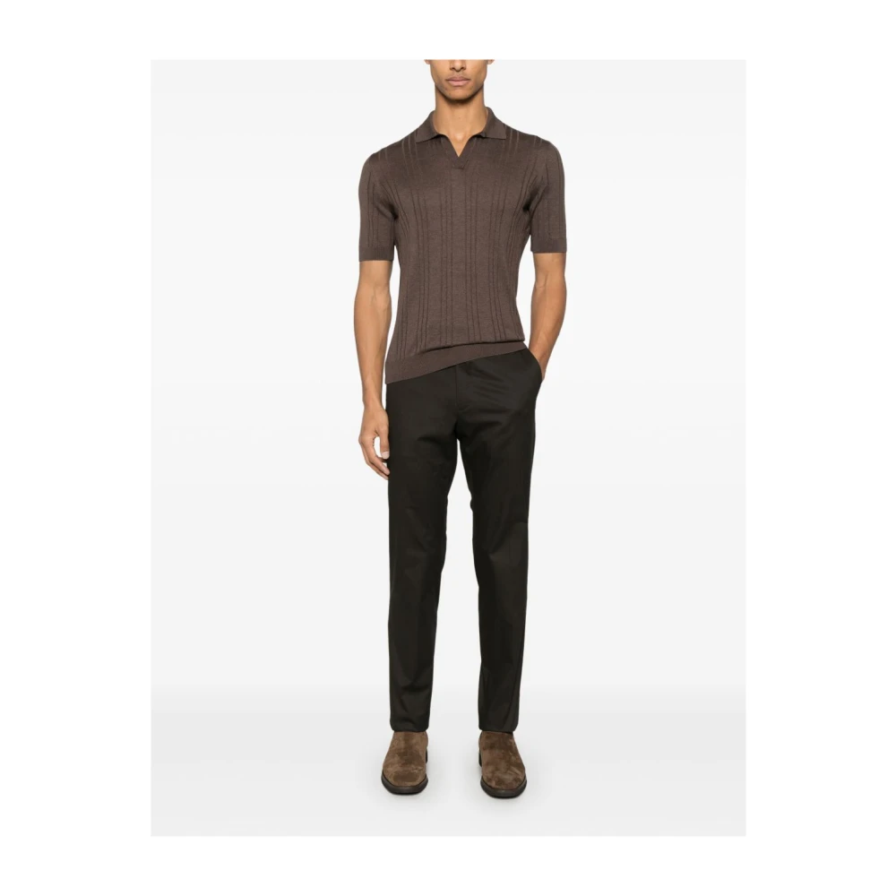 Tagliatore T-shirts en Polos Bruin Brown Heren