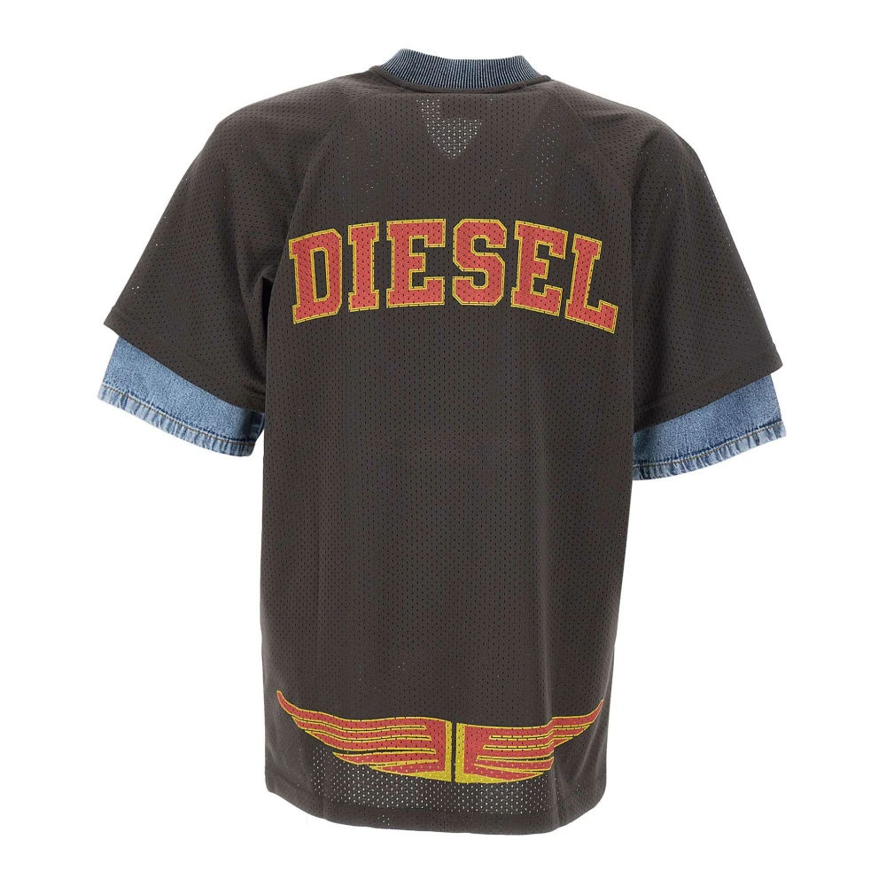 Diesel Grijze T-shirts en Polos Gray Heren