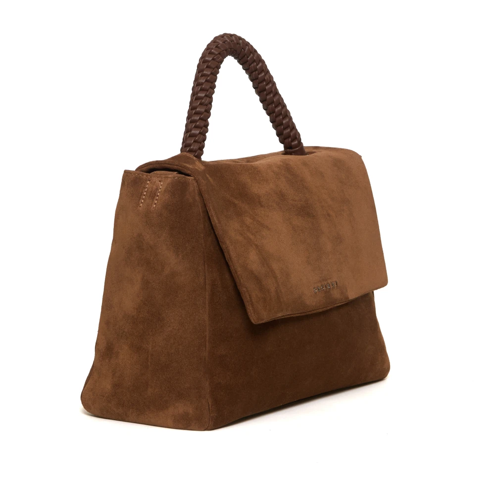 Orciani Elegante Leren Schoudertas Brown Dames