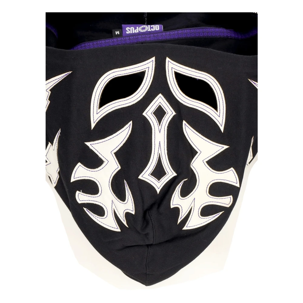 Octopus Transformeerbare Hoodie met Masker Black Heren