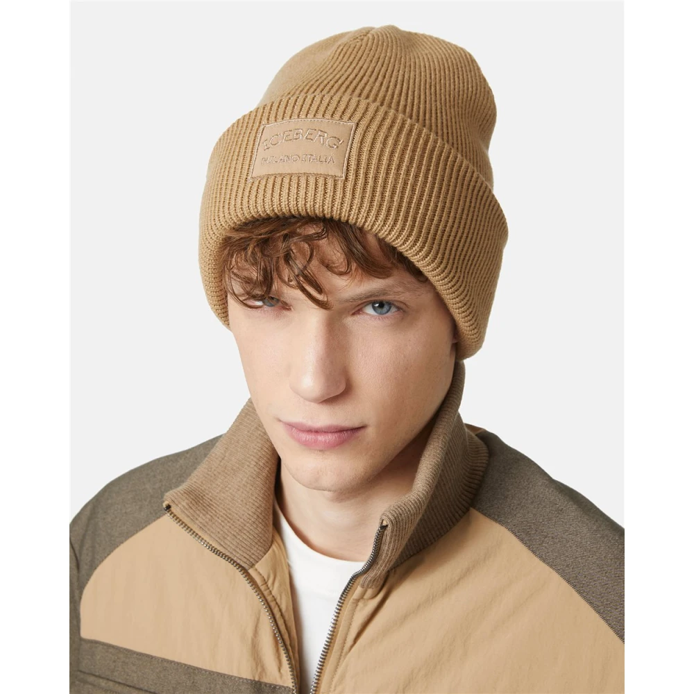 Iceberg Muts van extrafijne merinowol Beige Heren