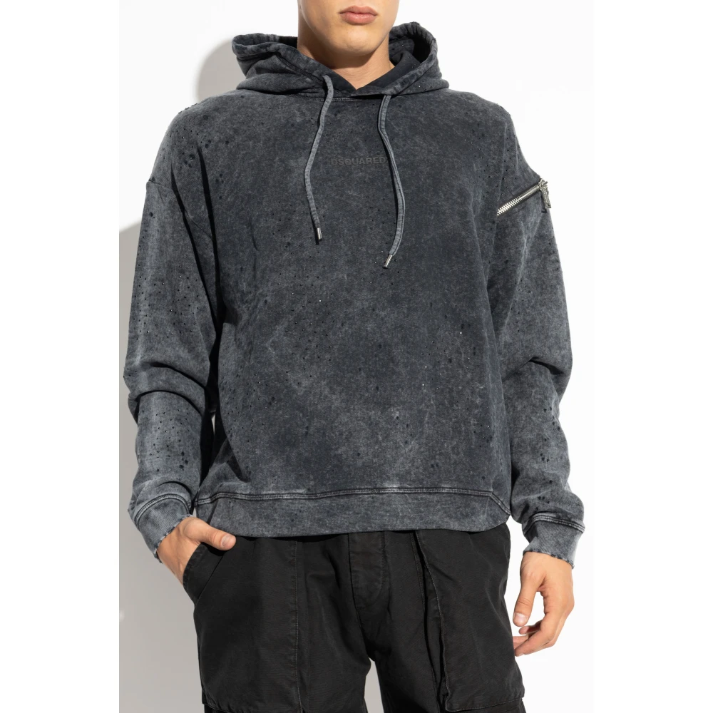 Dsquared2 Hoodie Gray Heren