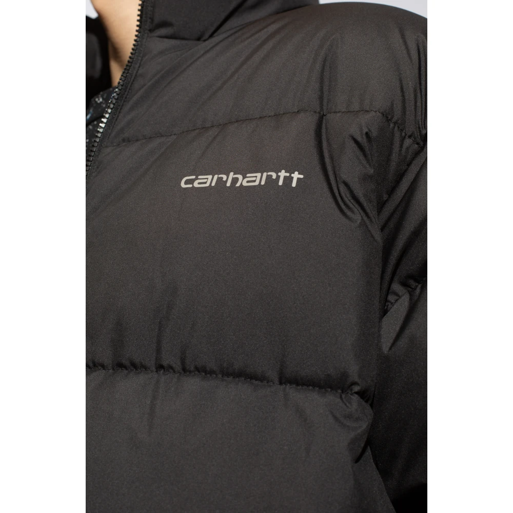 Carhartt WIP Geïsoleerde jas met logo Black Heren