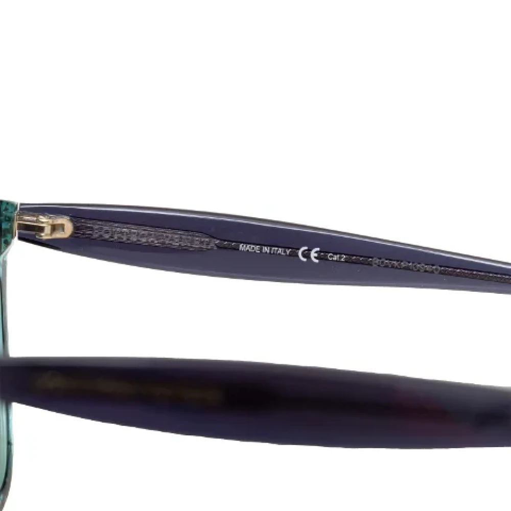 Bottega Veneta Vintage Pre-owned Acetate sunglasses Green Dames