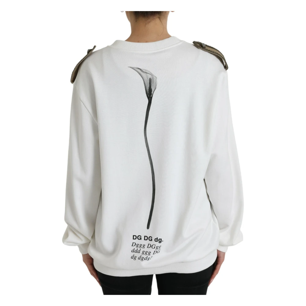 Dolce & Gabbana Luxe Zwart & Wit Sweater White Dames