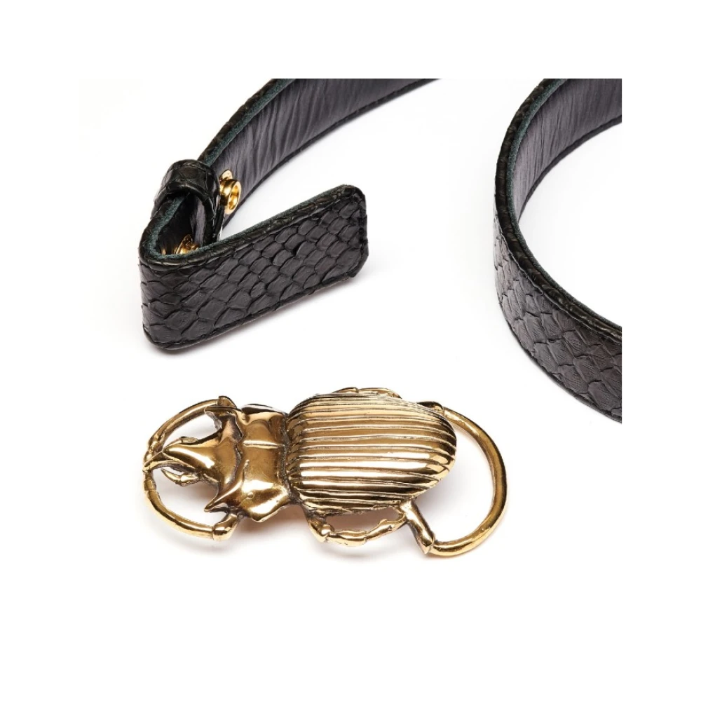 Claris Virot Gouden Beetle Riemgesp Yellow Dames
