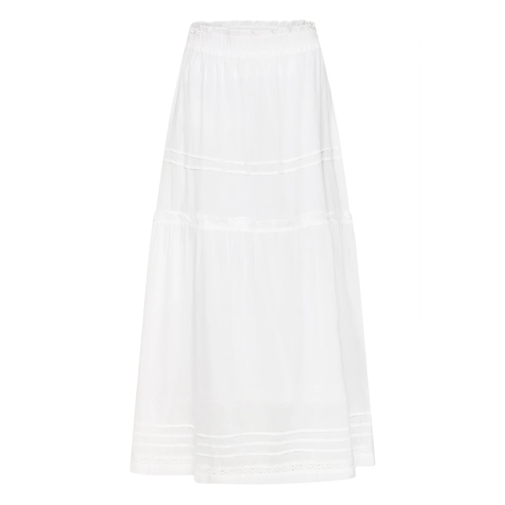Ichi Vrouw Wit Rokken Dames, Xs, Midi Skirts