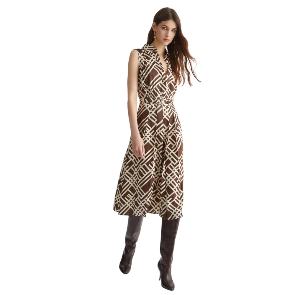 Liu Jo Elegante Jurk voor Vrouwen Brown Dames