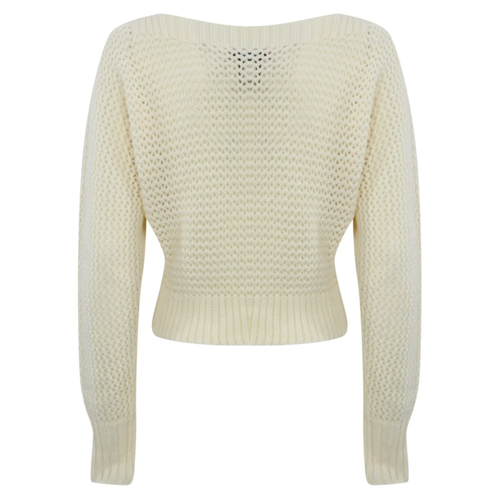 Twinset Wol Boothals Trui White Dames