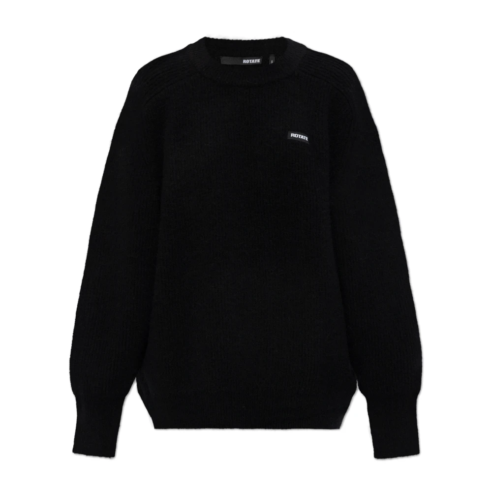 Rotate Birger Christensen Trui met logo Black Dames